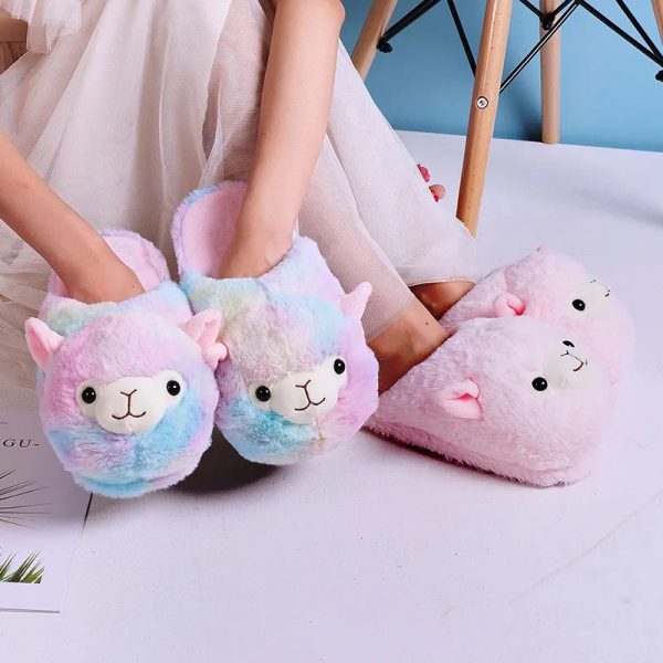 Pantoufle Peluche colorée