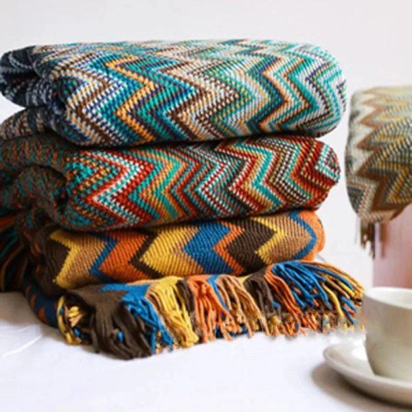 couverture à motif aztèque